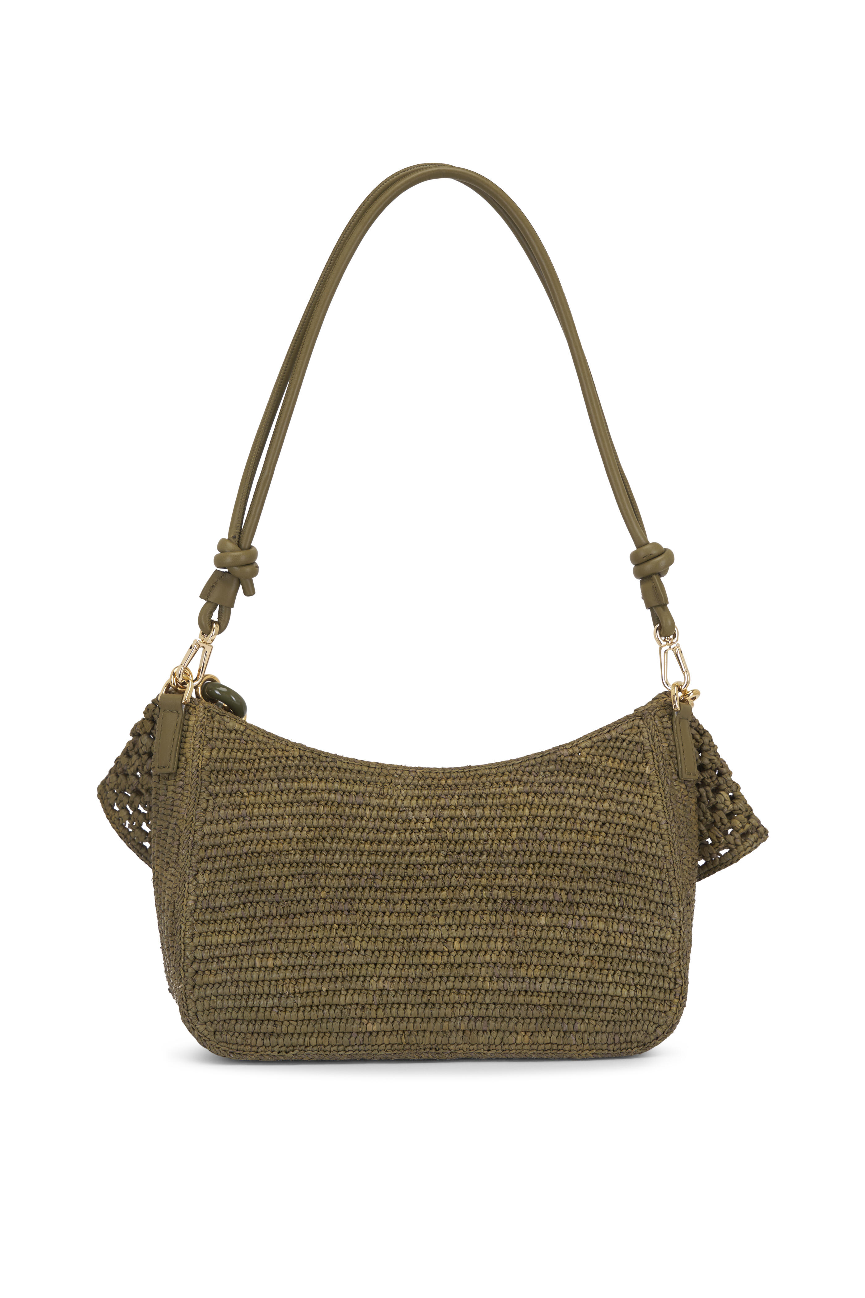 Loewe - Ola Dark Khaki Green Small Fold Over Chain Bag