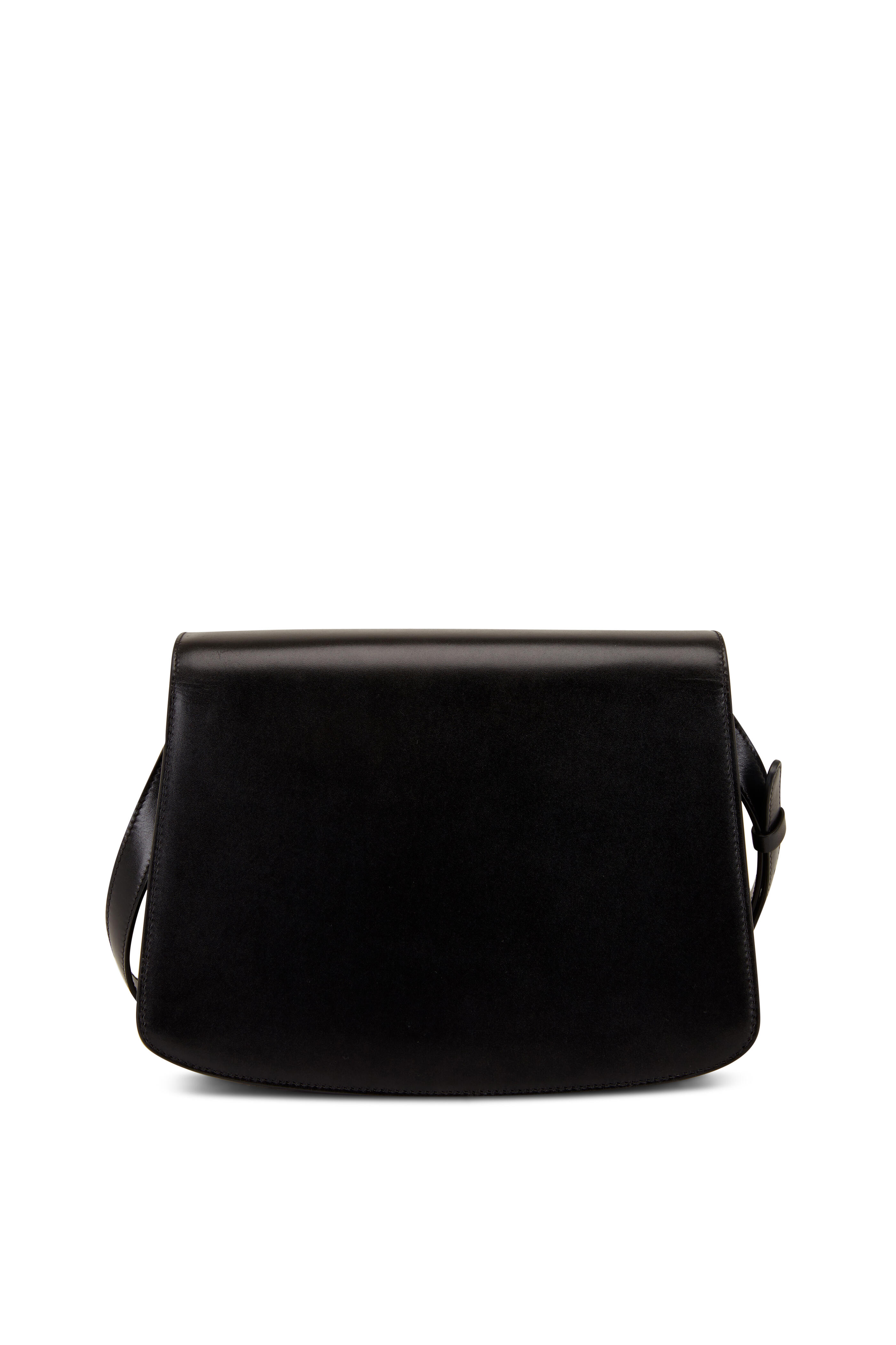 The Row - Sofia Double Black Leather Crossbody | Mitchell Stores