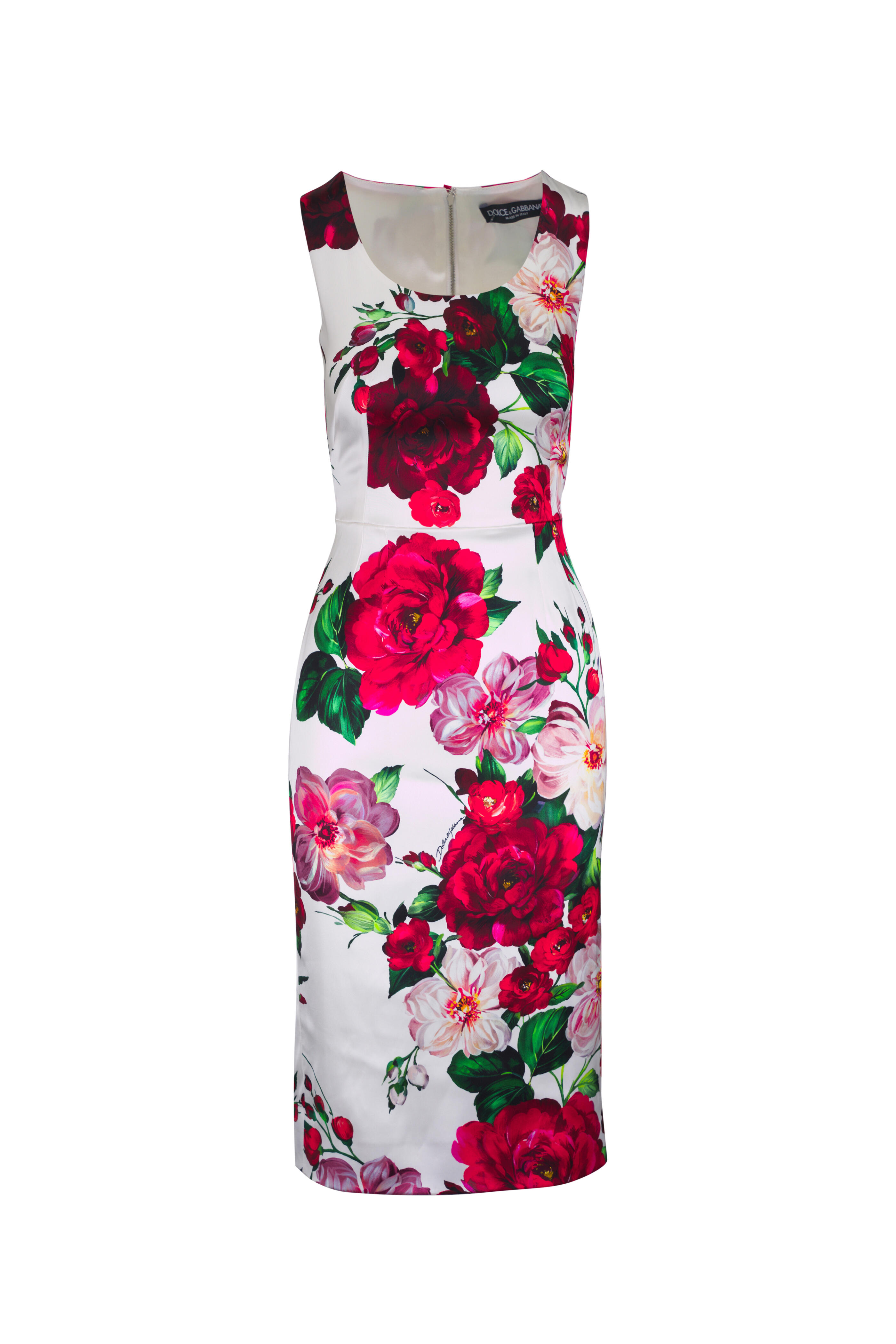 Dolce & Gabbana - White Floral Tubino Dress