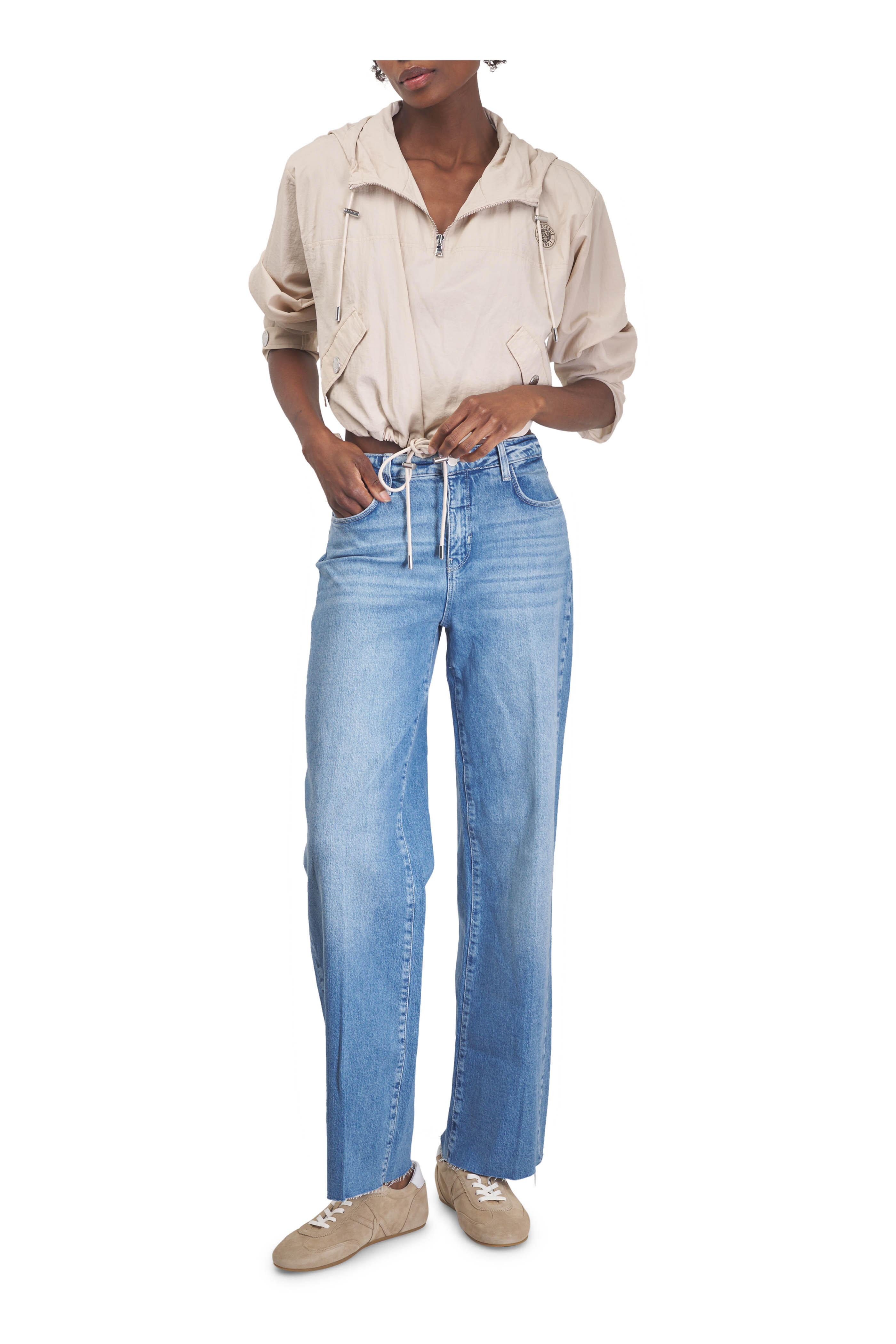 L'Agence - Bronwyn Cement Crop Windbreaker