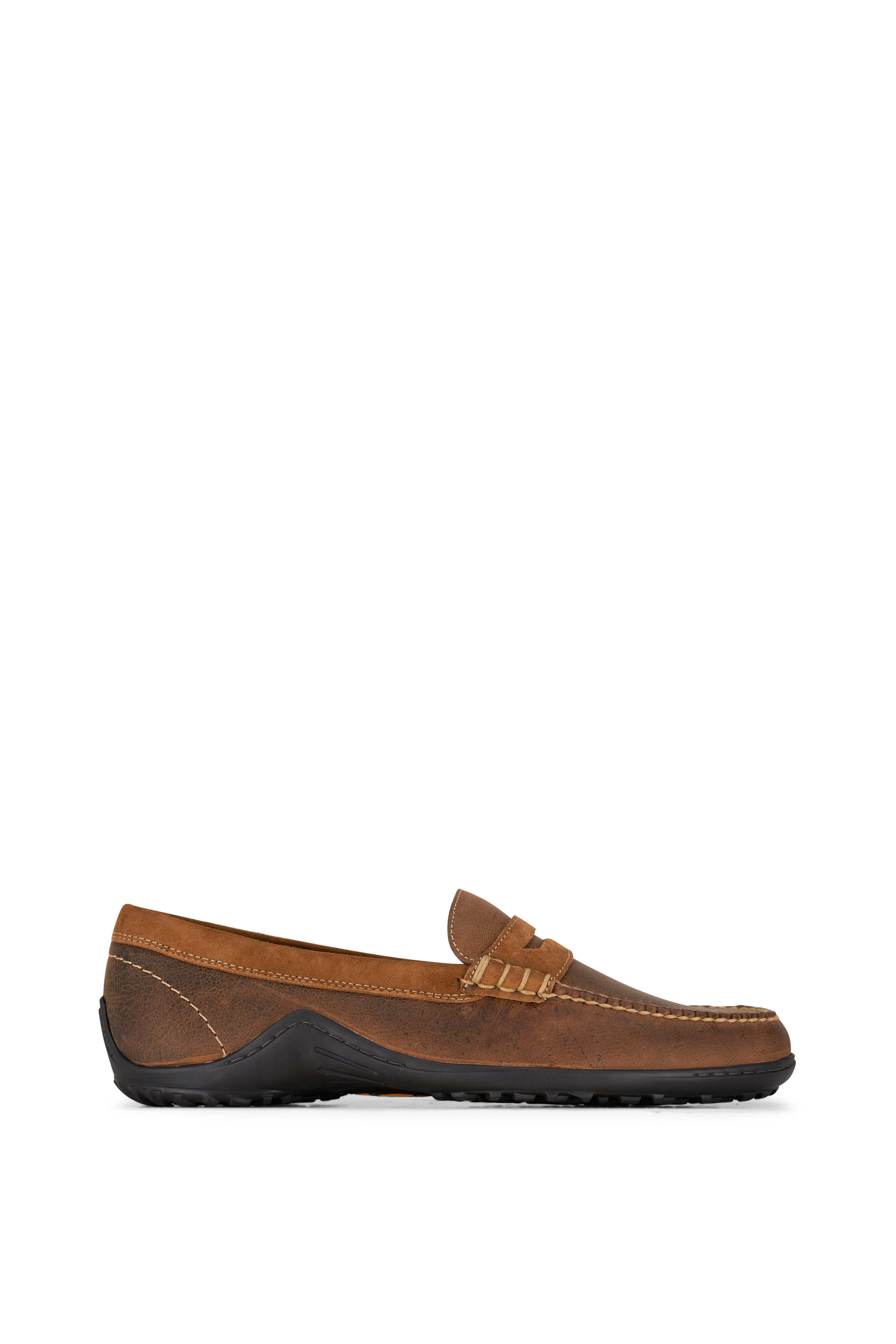 Martin Dingman Mens Shoes 10.5M Brown Penny Loafers Vibram Sole Drivers Martin Dingman - Monte Carlo Oak Pebble Grain Leather Penny  main image 2
