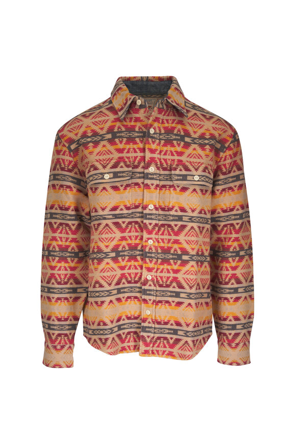 Faherty Brand Lehi Canyon Uzmate Print Cotton Shacket - view 1