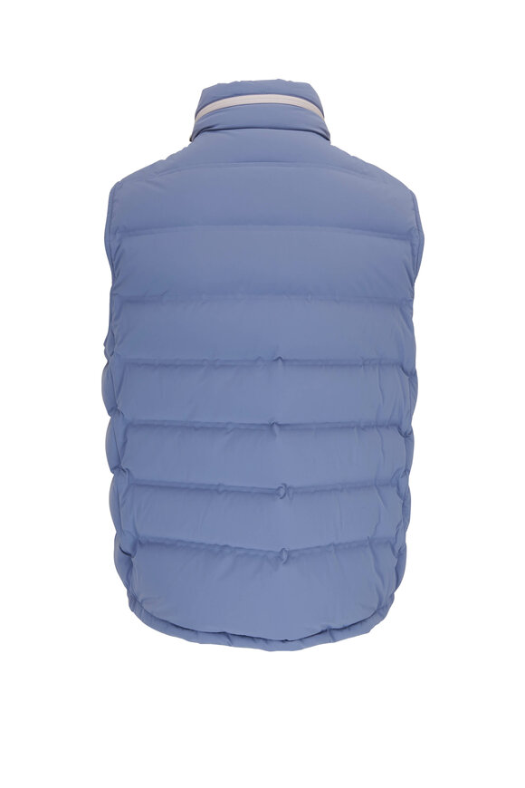 Brunello Cucinelli - Light Blue Quilted Nylon Down Vest 