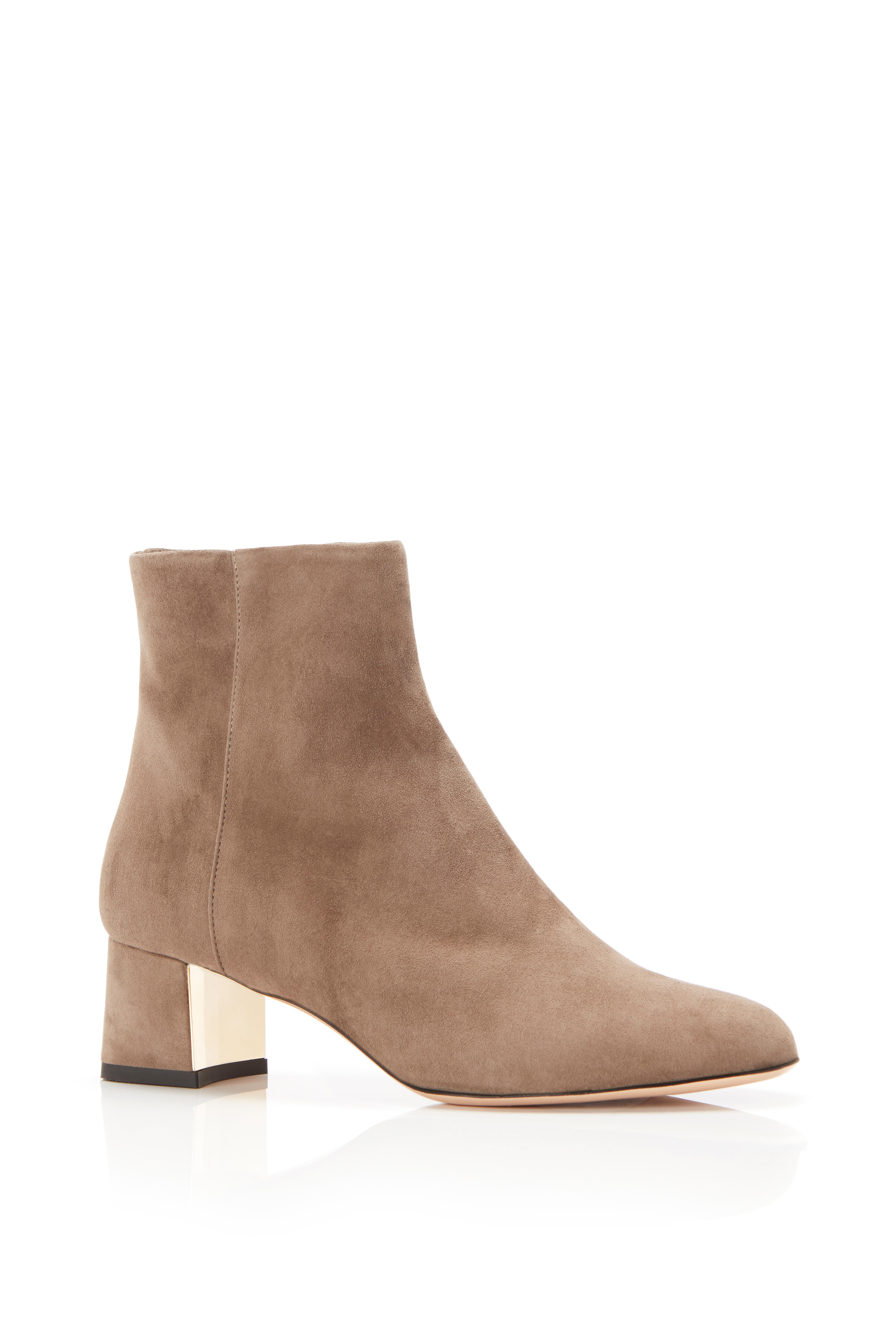 Marion Parke - Tasha Smoke Gray Suede Ankle Bootie, 50mm