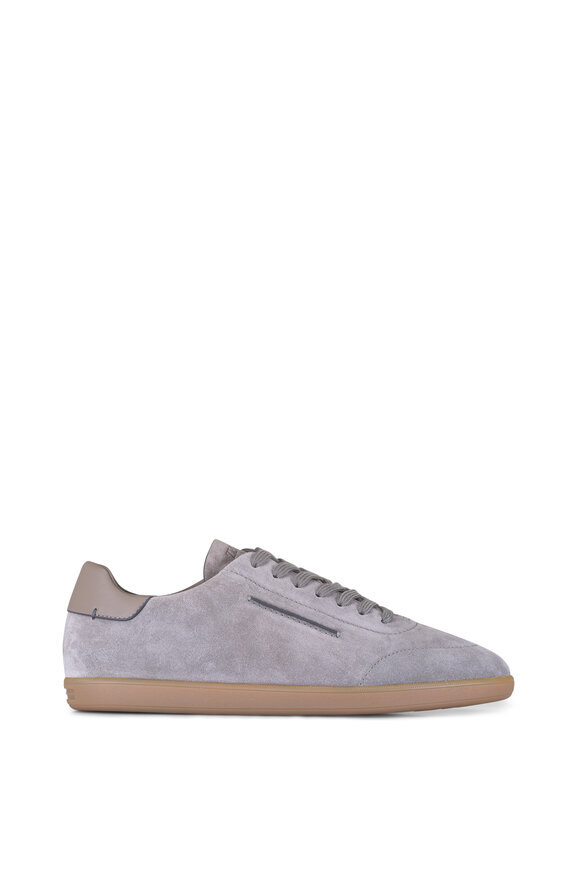 Zegna 232 Gray Suede Low Top Sneaker - view 2