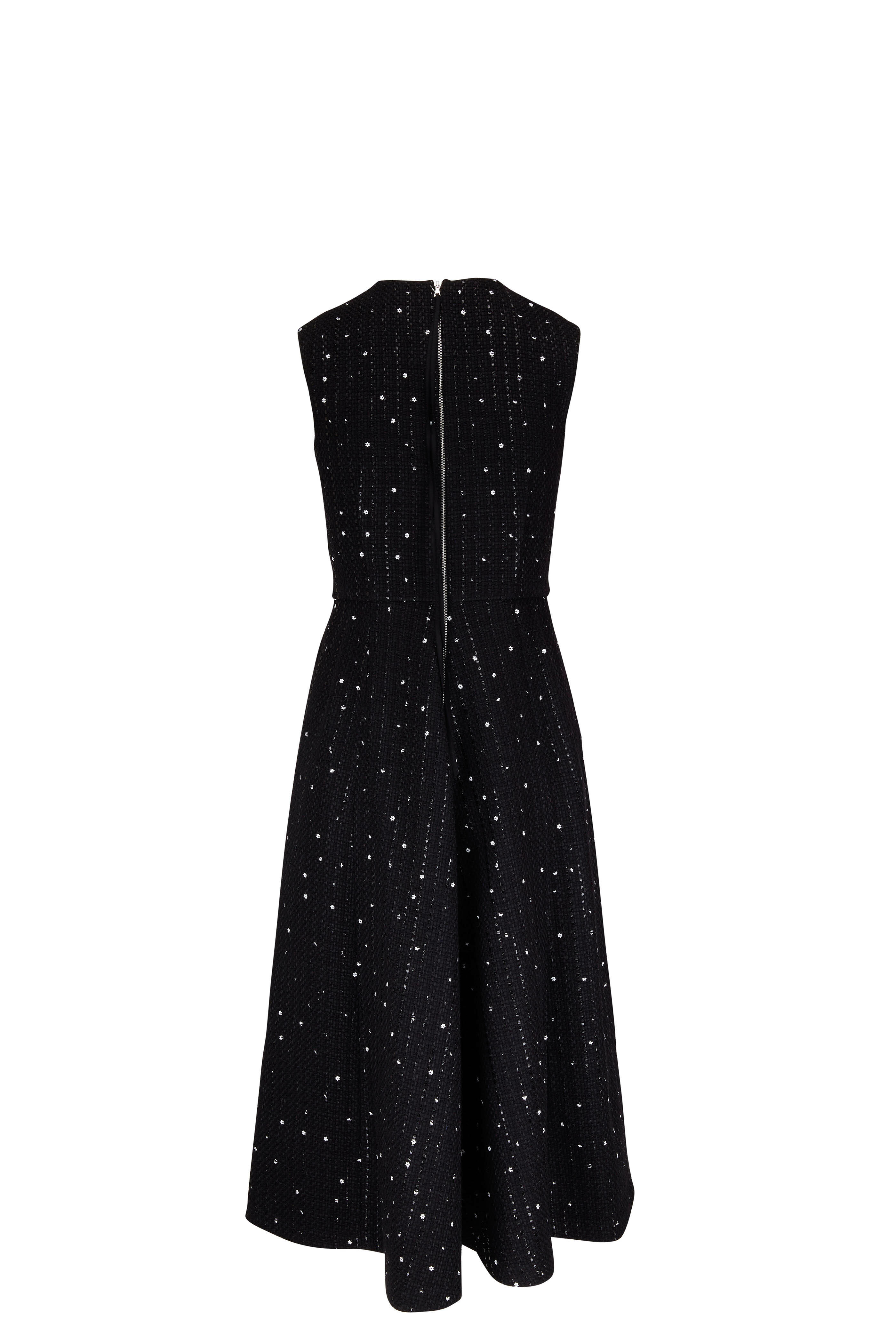 Adam Lippes - Eloise Black Paillette Tweed Dress