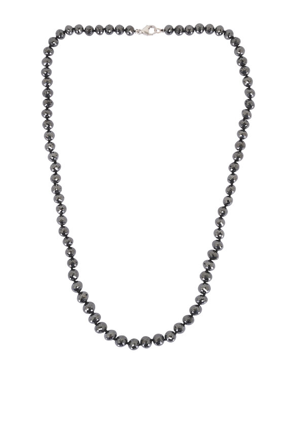 Cairo 18k White Gold Black Diamond Necklace