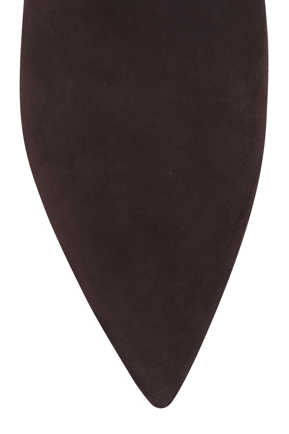 Veronica Beard Lisa Espresso Suede Short Boot, 45mm - view 5