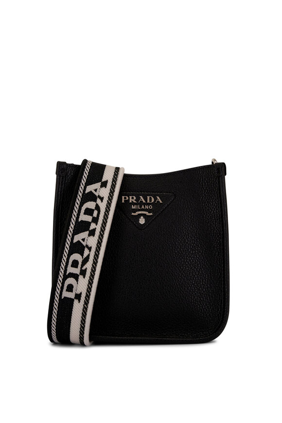 Prada - Mini Black Leather Shoulder Bag 
