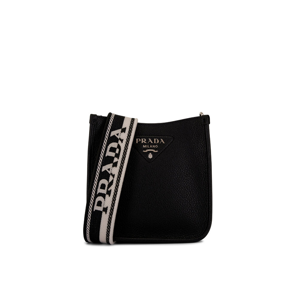 Prada - Mini Black Leather Shoulder Bag | Mitchell Stores