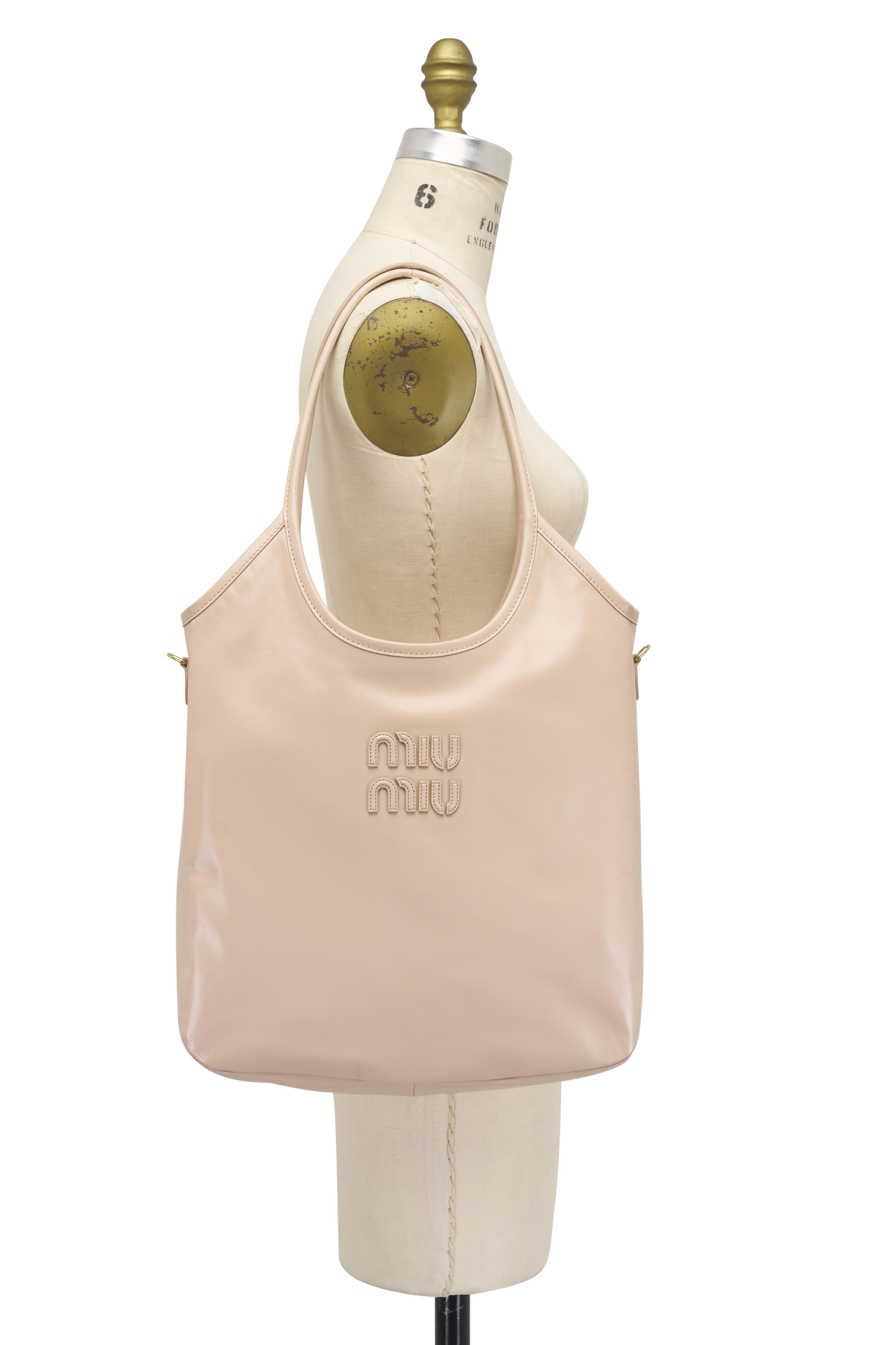Miu Miu - Ivy Cipria Softy Lux Leather Tote