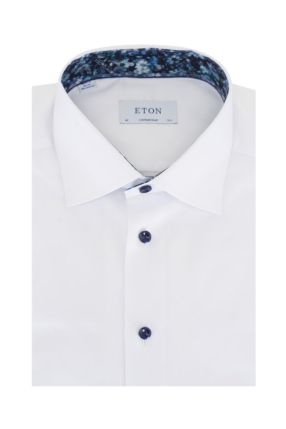 Eton White Contemporary Fit Dress Shirt