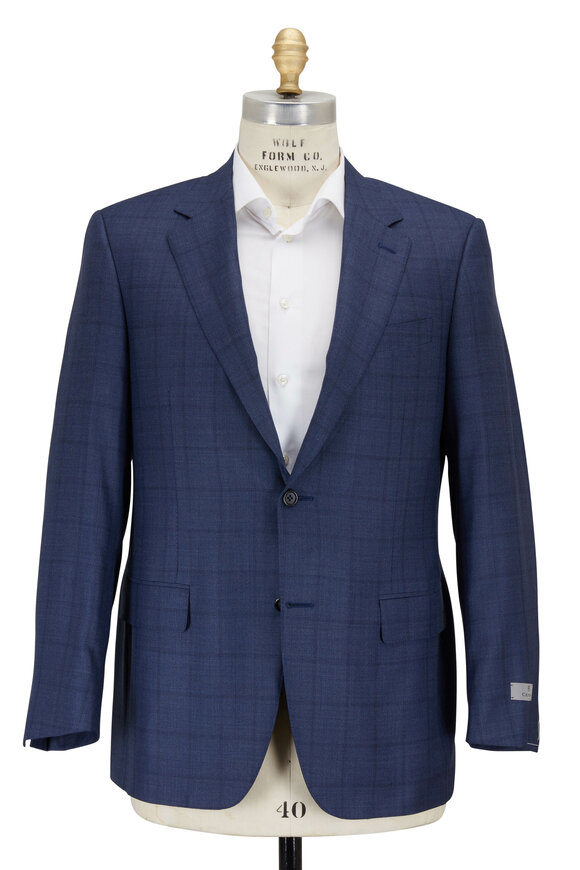 Canali - Navy Wool & Silk Suit