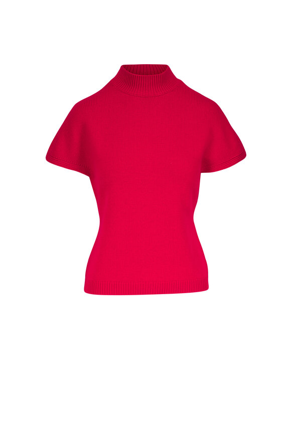 Lela Rose Poppy Mock Neck Wool & Cashmere Pullover