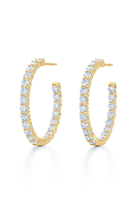 Kwiat 2.40CT White Diamond Hoop Earrings