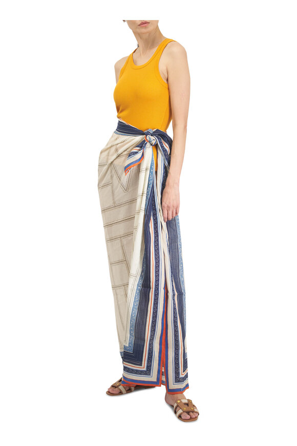 Totême Collector Ecru & Navy Sarong - view 2