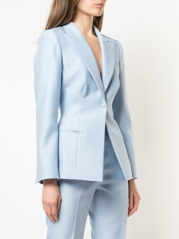 Partow - Pale Blue Single Button Blazer