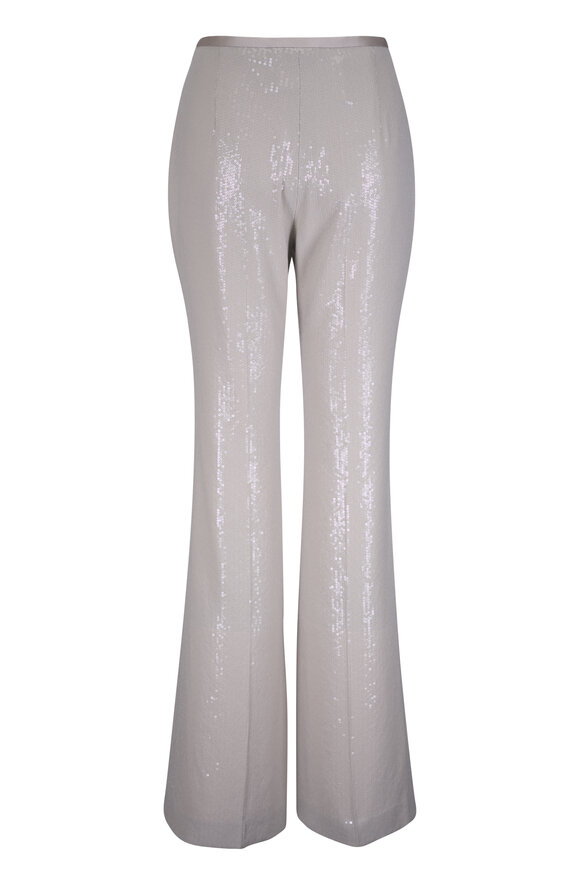 Michael Kors Collection Sequined Oyster Side Zip Flare Pant - view 4