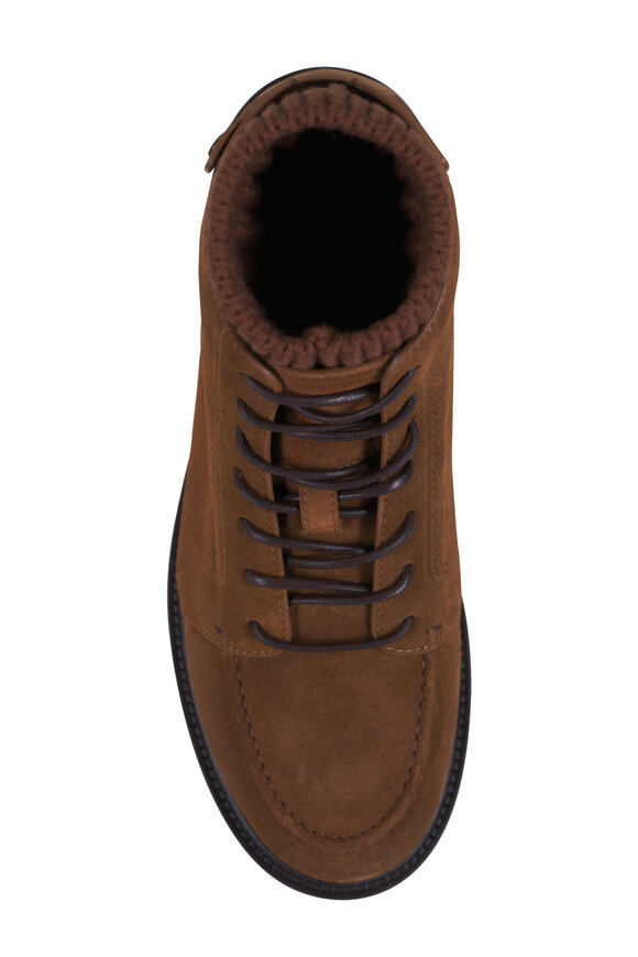 Loro Piana Verbier Walk Brown Suede Ankle Boot - view 3