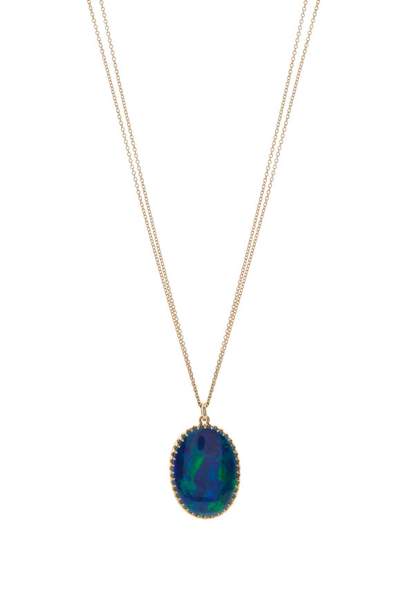 Renee Lewis - Antique Opal & Black Opal Necklace