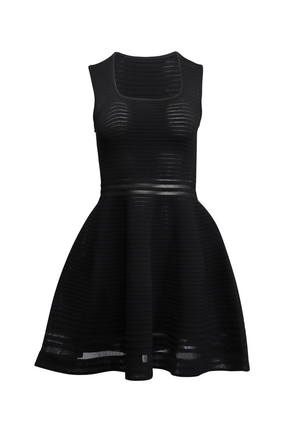 See by Chloé - Black Wool Metallic Trim Knit Dress