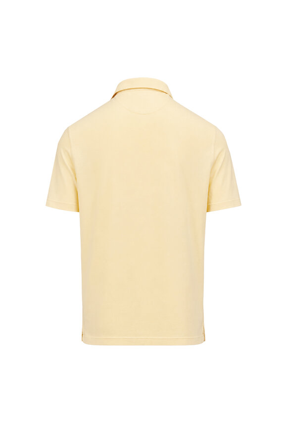 Fedeli Yellow Jersey Cotton Polo - view 2