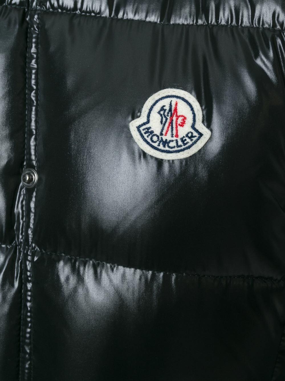 MONCLER Galene キルティング ジャケット Moncler - Galene Black Shiny Quilted Hooded Vest