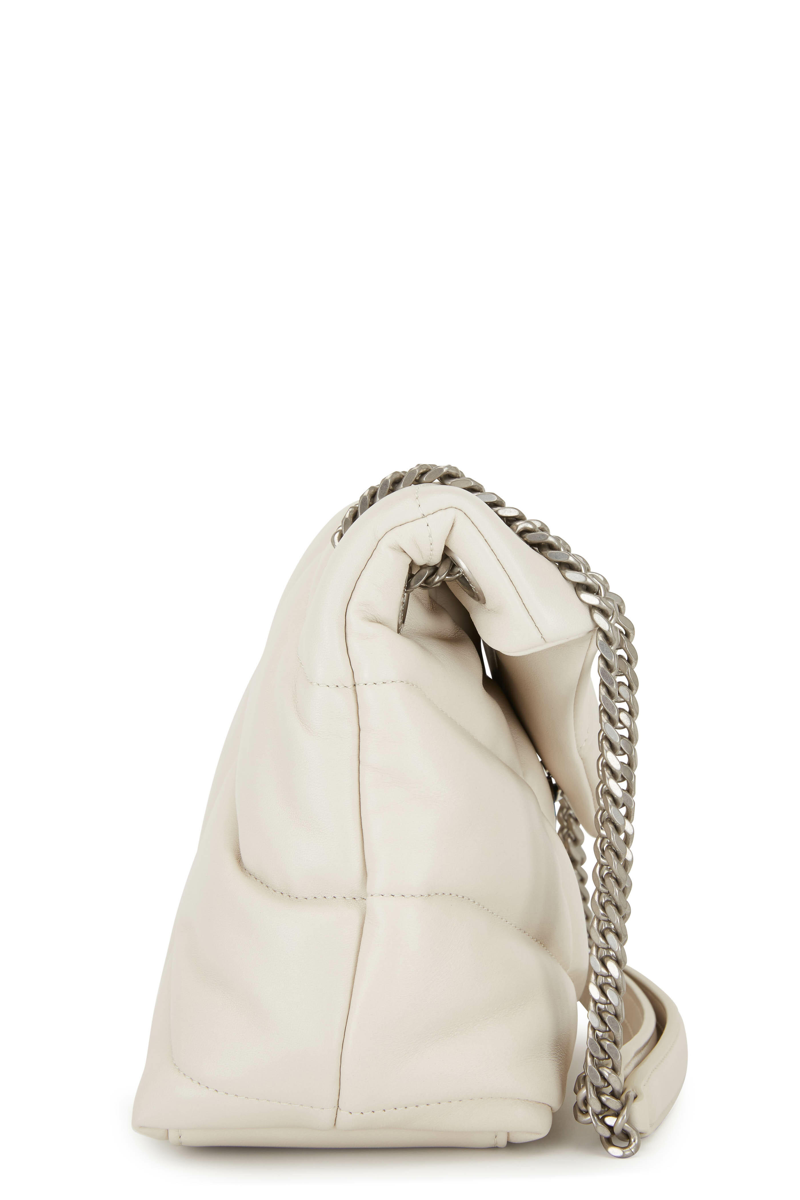 Saint Laurent LouLou Medium Chain Bag  Bags, Beige bag outfit, Chanel  chain bag