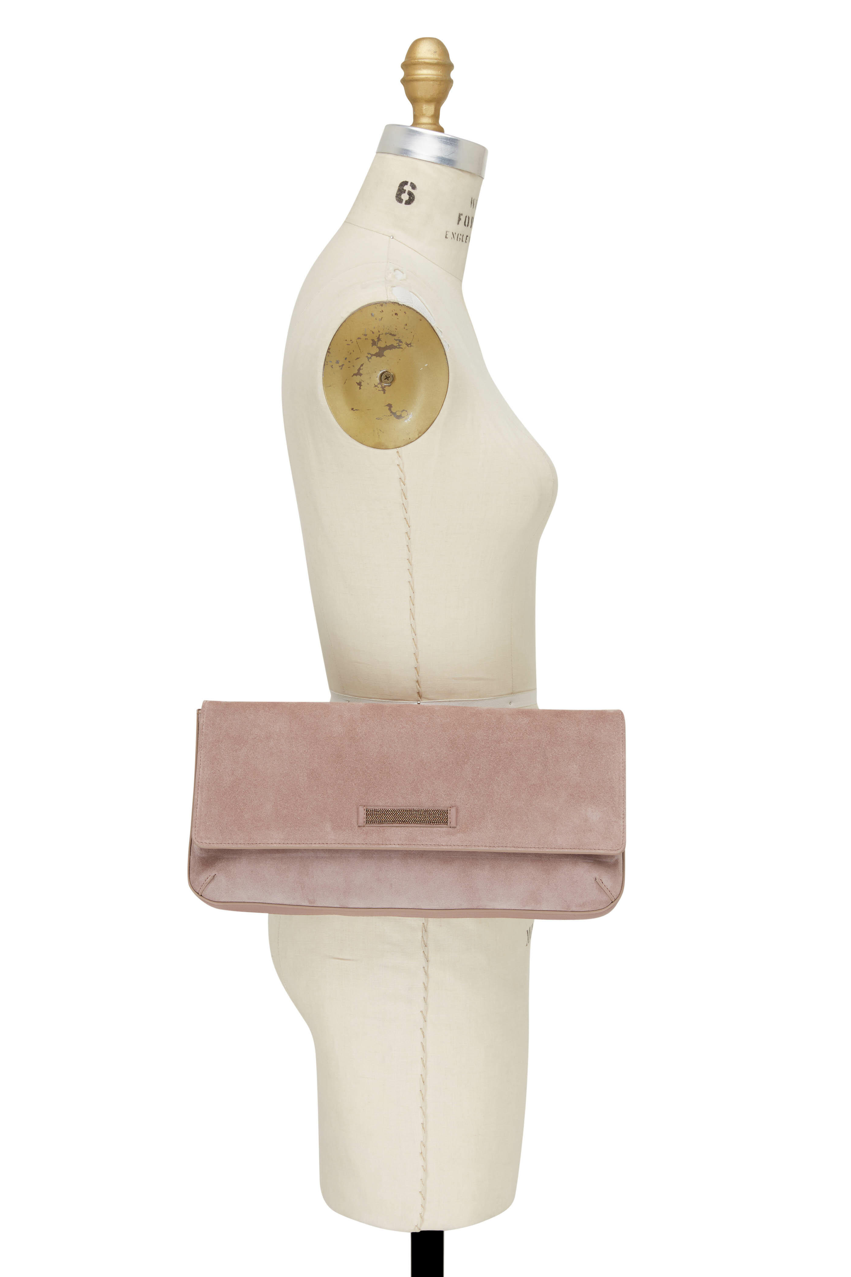 Brunello Cucinelli - Rose Suede East West Clutch