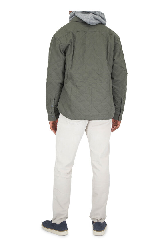Faherty Brand High Standard Heathered Pebble Gray Hoodie - view 3