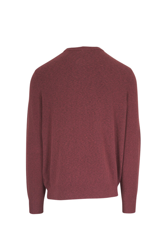 Faherty Brand Jackson Sunset Red Heather Crewneck Sweater - view 2