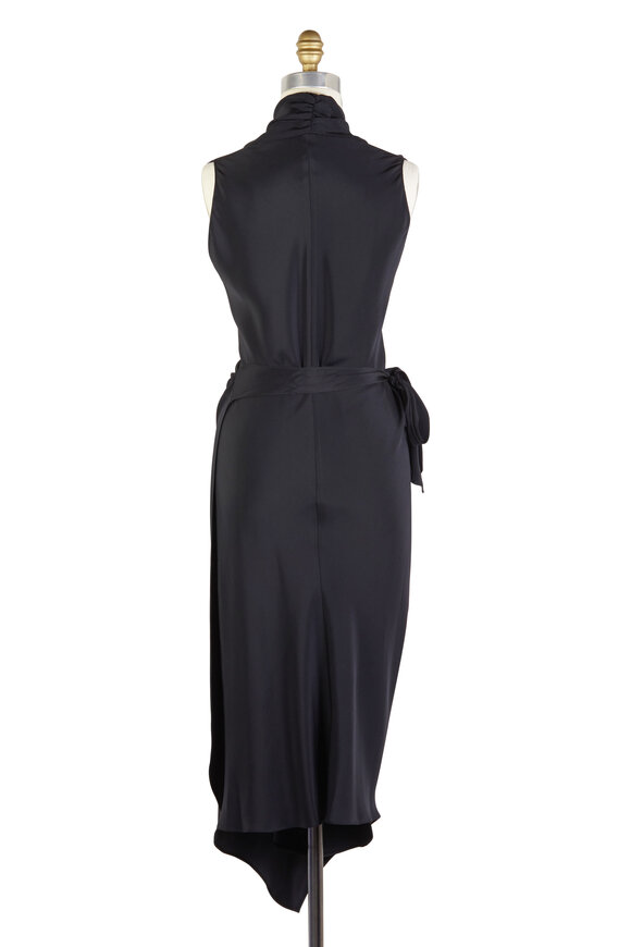 Peter Cohen - Victor Black Silk Wrap Dress | Mitchell Stores