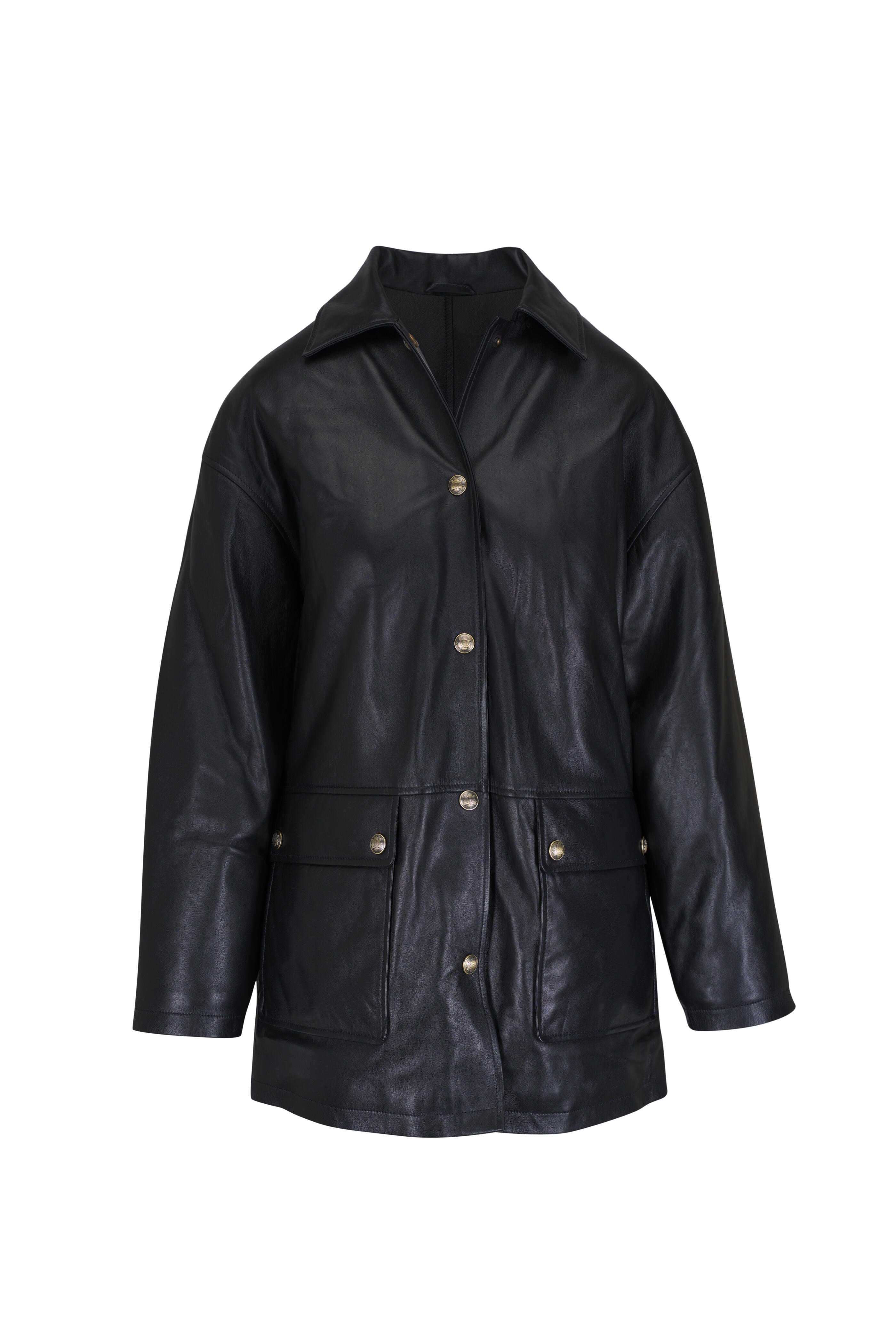 Nili Lotan - Cordel Black Leather Coat