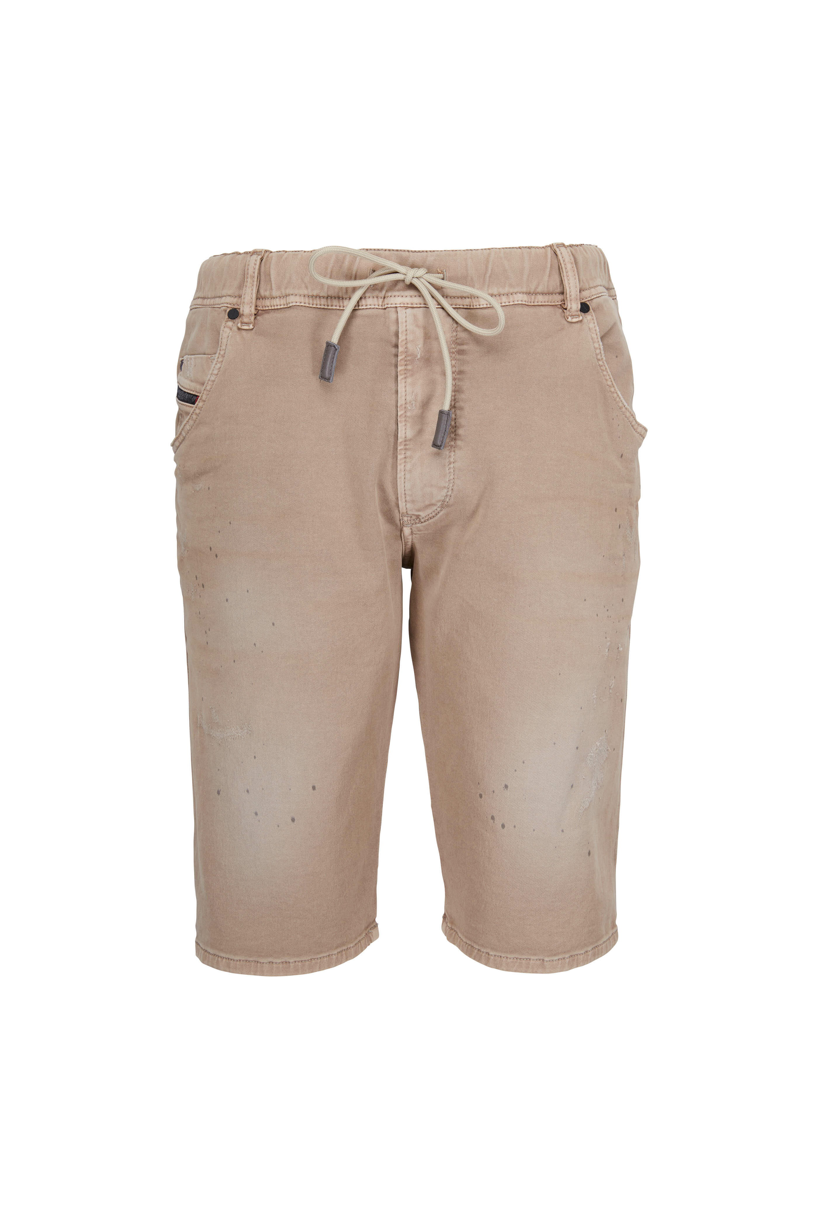 Diesel - Jogg Tan Distressed Shorts