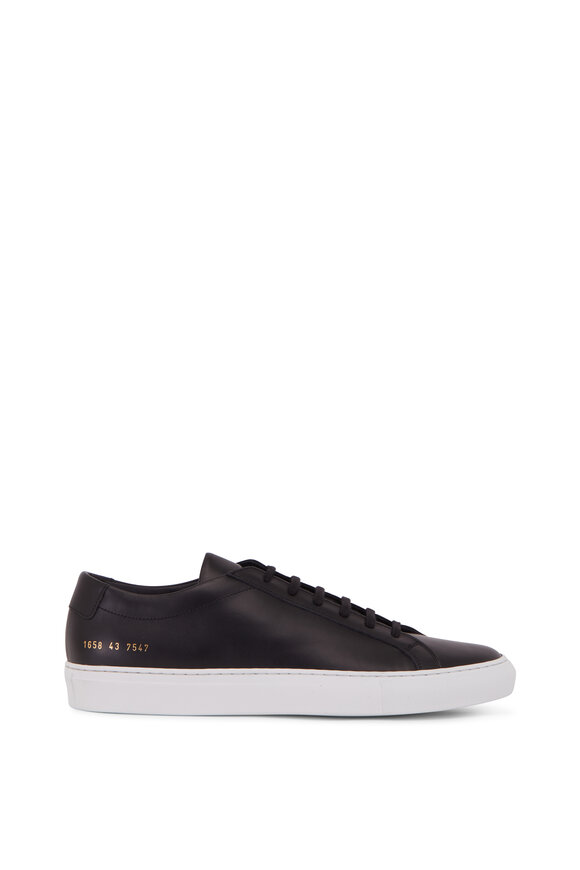 Common Projects - Achilles Black Leather Low Top Sneaker 