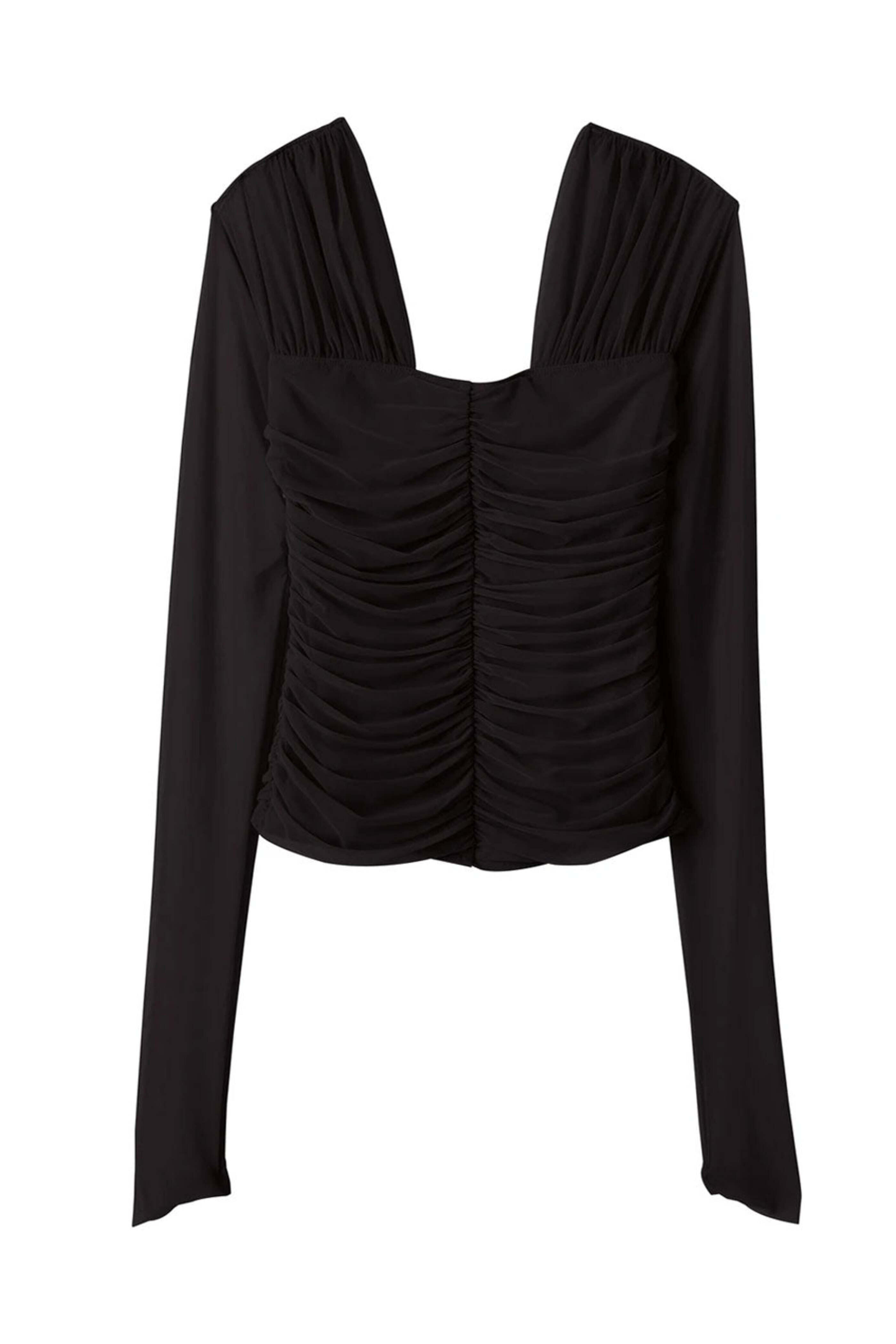 A.L.C. - Black Ruched Jackie Top