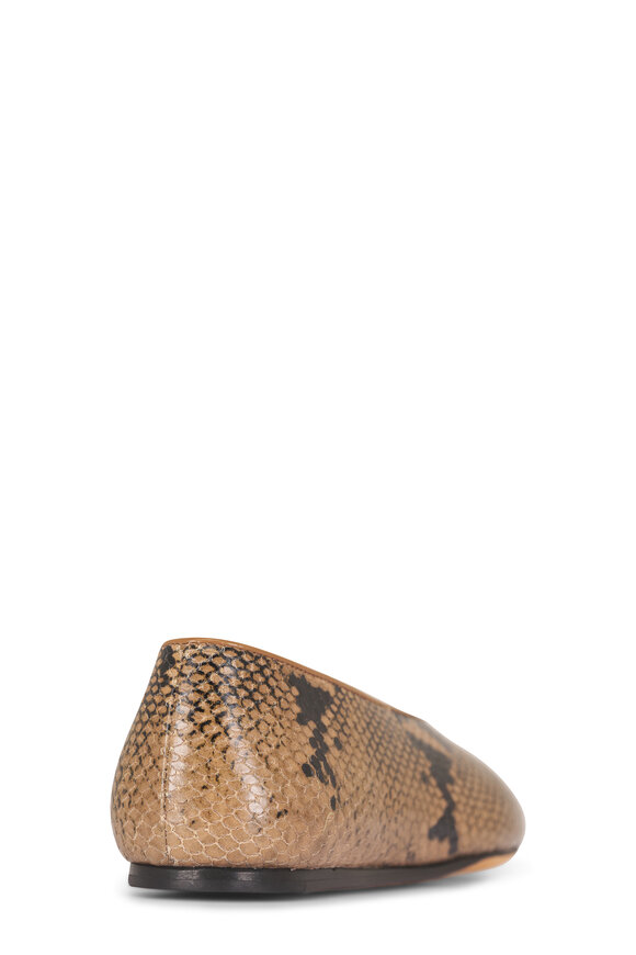 Le Monde Béryl Classic Regency Embossed Leather Flat - view 4