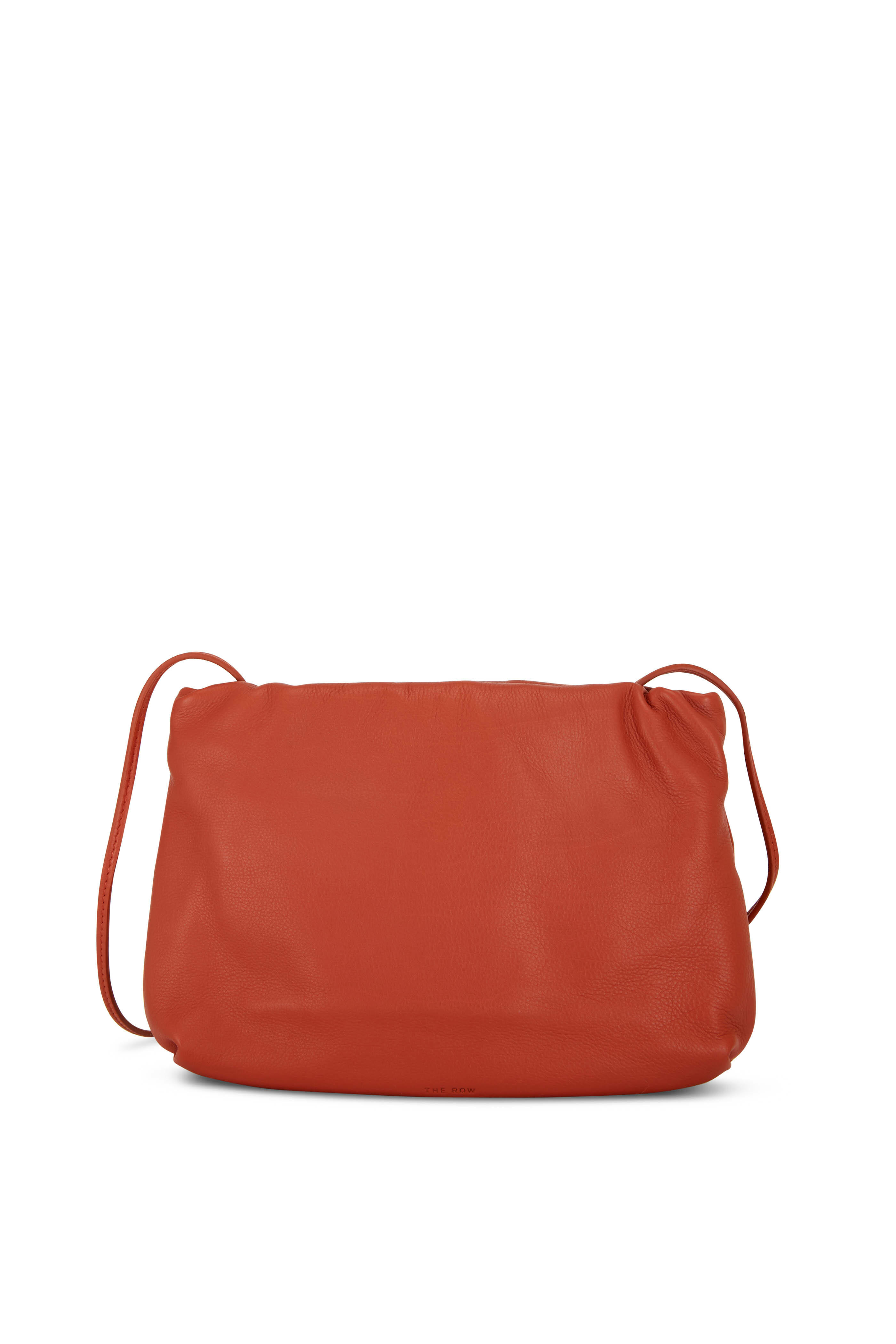 The Row - Bourse Brick Leather Small Clutch