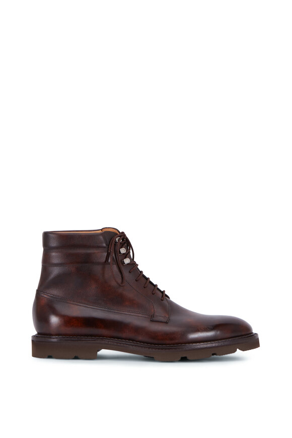 John Lobb - Alder Dark Brown Leather Light Weight Sole Boot