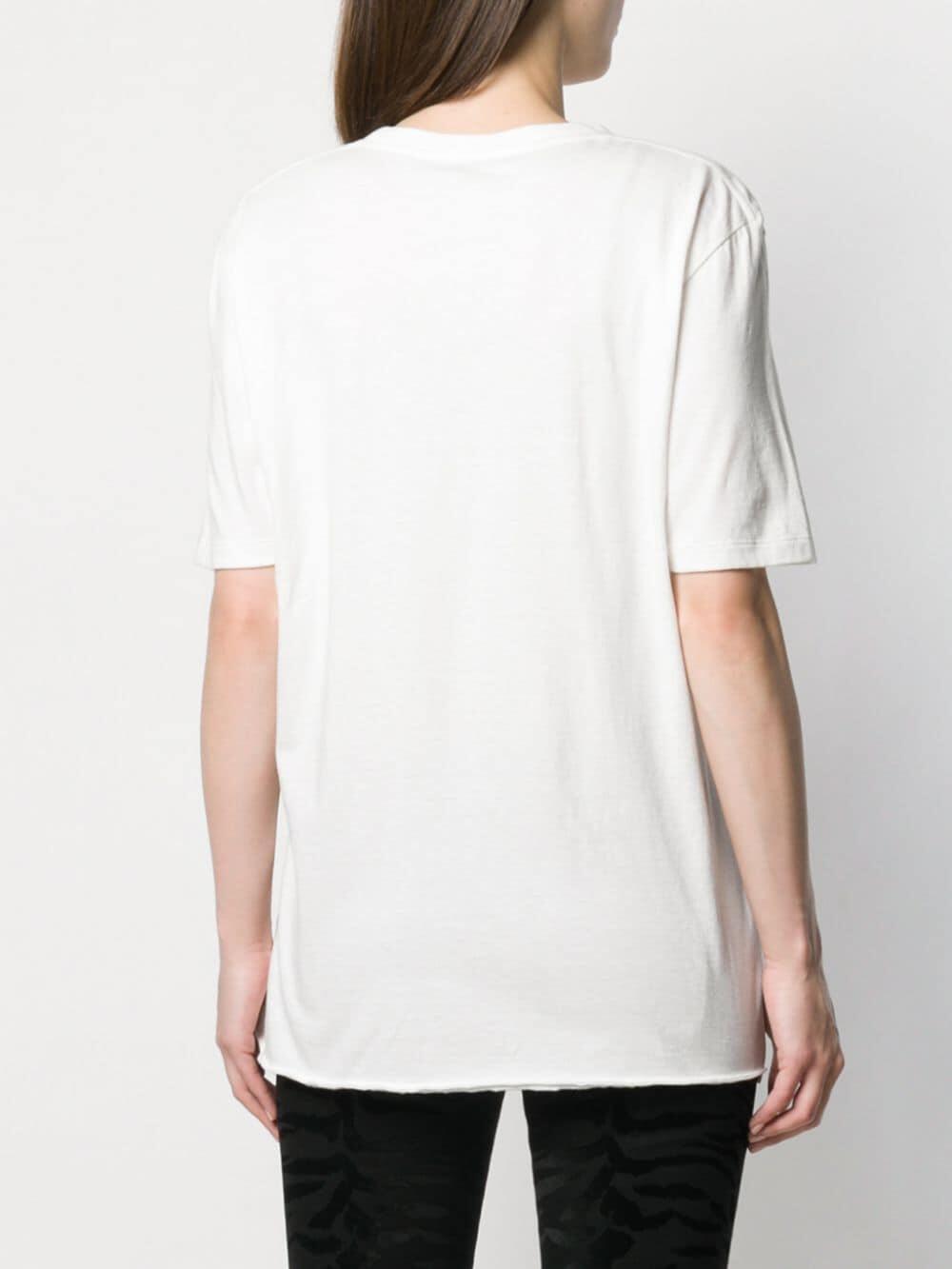 Saint Laurent - Natural Foiled Silver LOVE T-Shirt