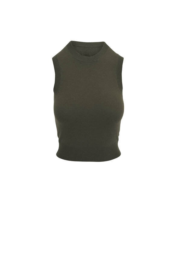 Nili Lotan - May Dark Moss Cashmere Sweater Tank