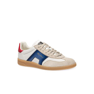 スニーカー SANTONI Men Sneakers White MBGT22063PNNTMIA I48 Santoni - Eames White Perforated Leather Sneaker