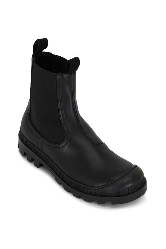 Loewe - Black Leather Double Gore Chelsea Boot