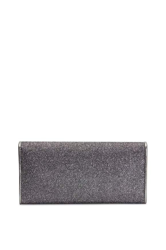 Jimmy Choo - Milla Anthracite Lame Glitter Chain Wallet