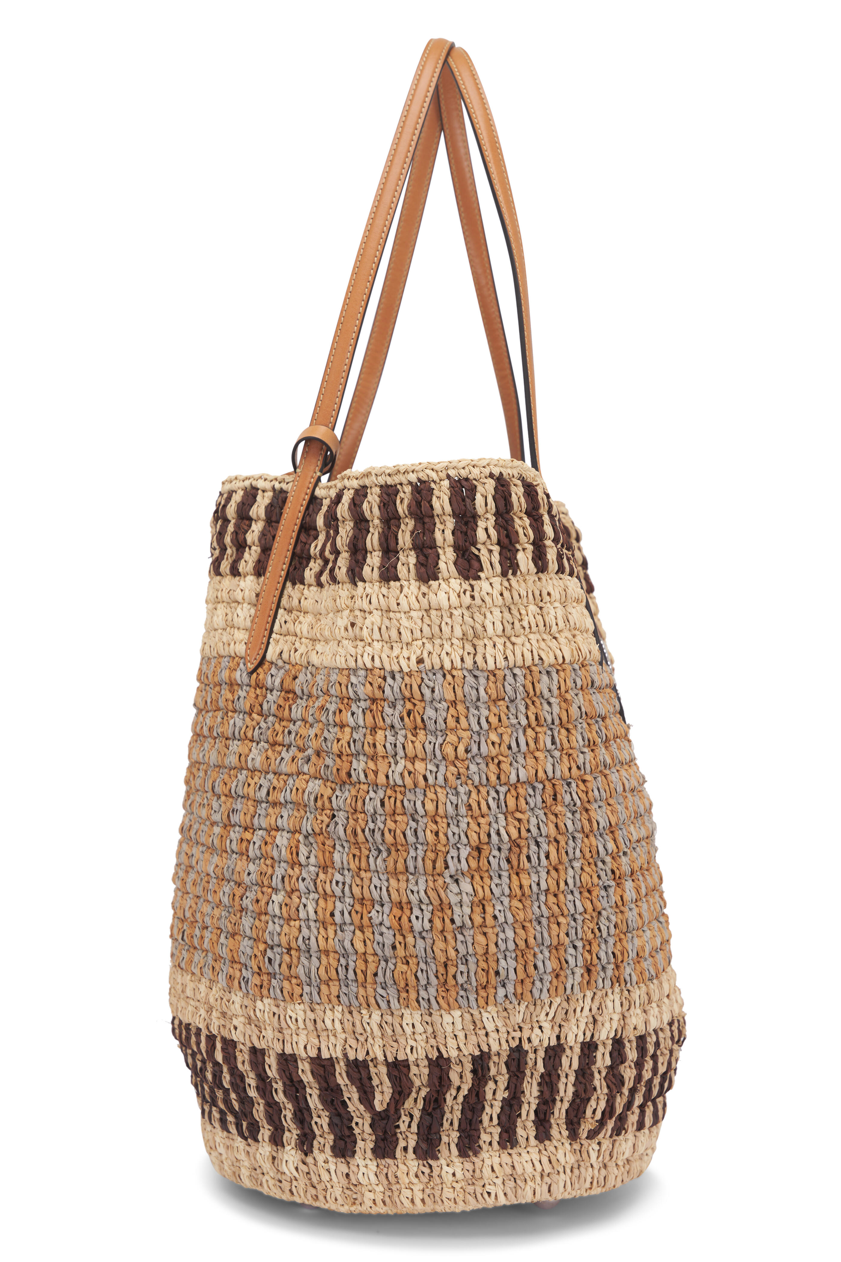 Valentino Garavani - VLogo Woven Raffia Basket Bag