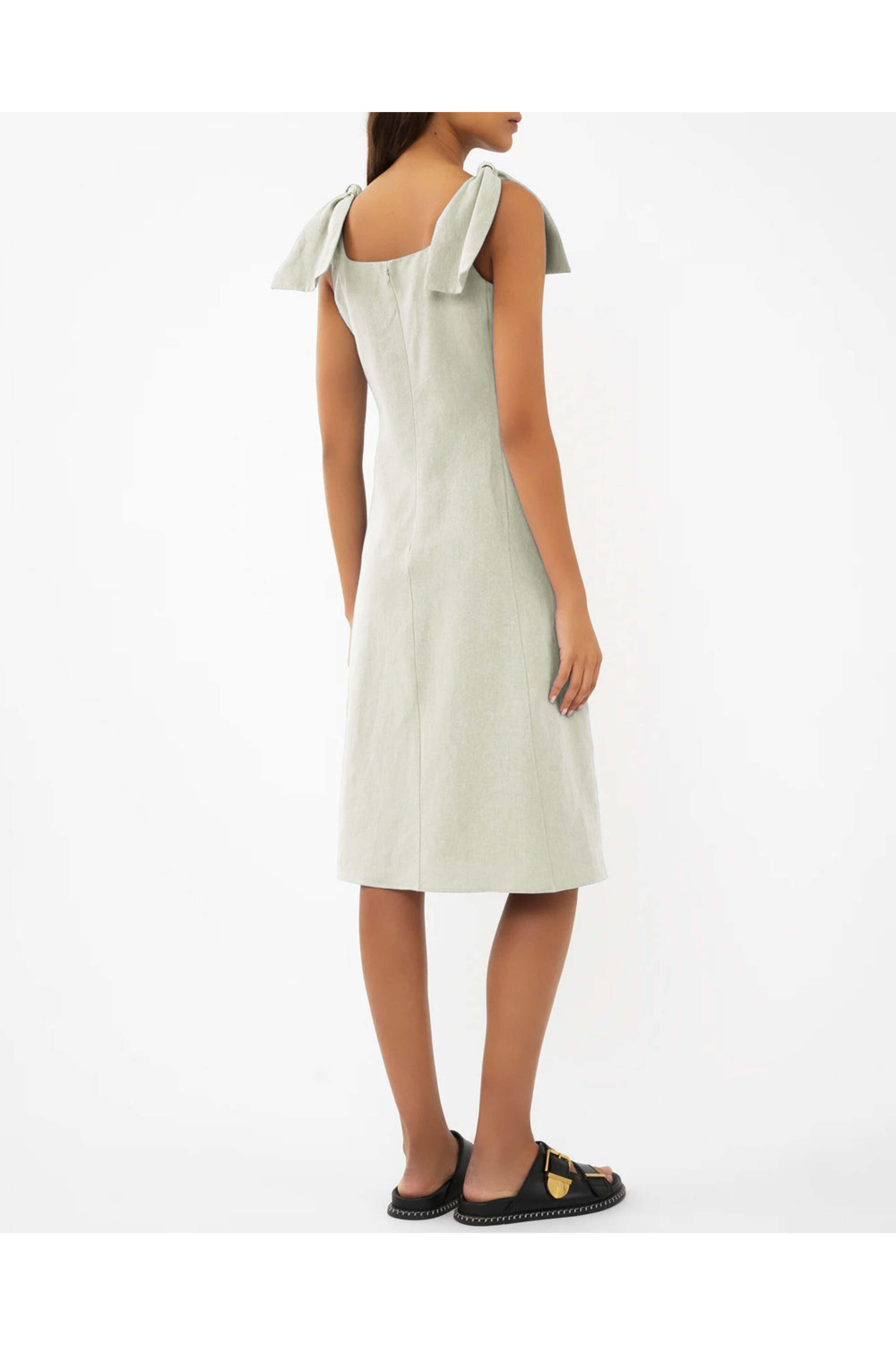 Chloé - Coconut Milk Aline Bow Sleeve Dress