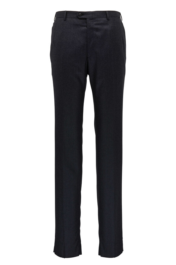 Brioni - Anthracite Wool & Cashmere Pant