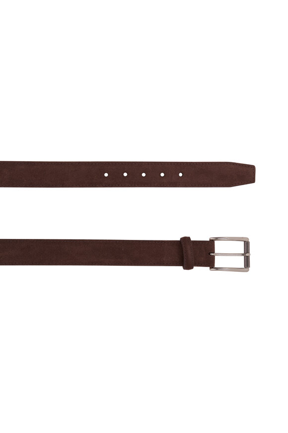 W Kleinberg - Chocolate Suede Belt