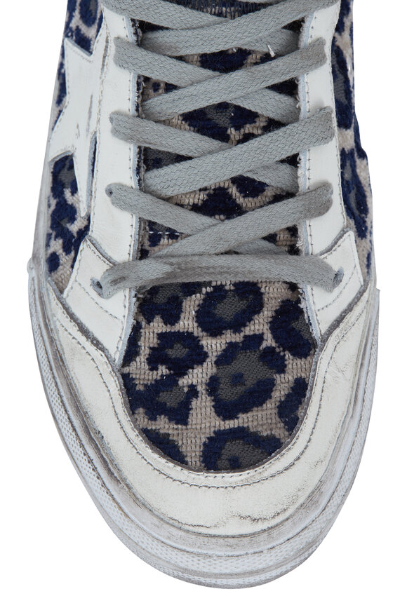 Golden Goose - Navy Leopard Velvet 2.12 Sneaker