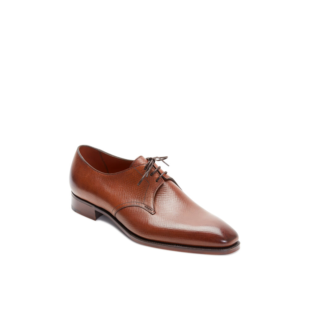 Gaziano & Girling - Derwent Chestnut Grained Leather Derby Shoe